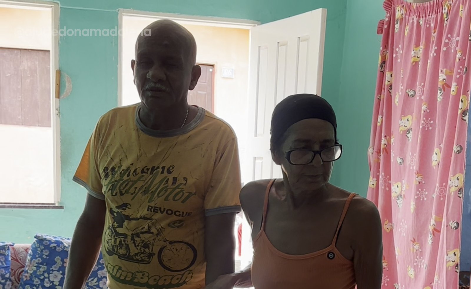 Dona Madalena com o marido